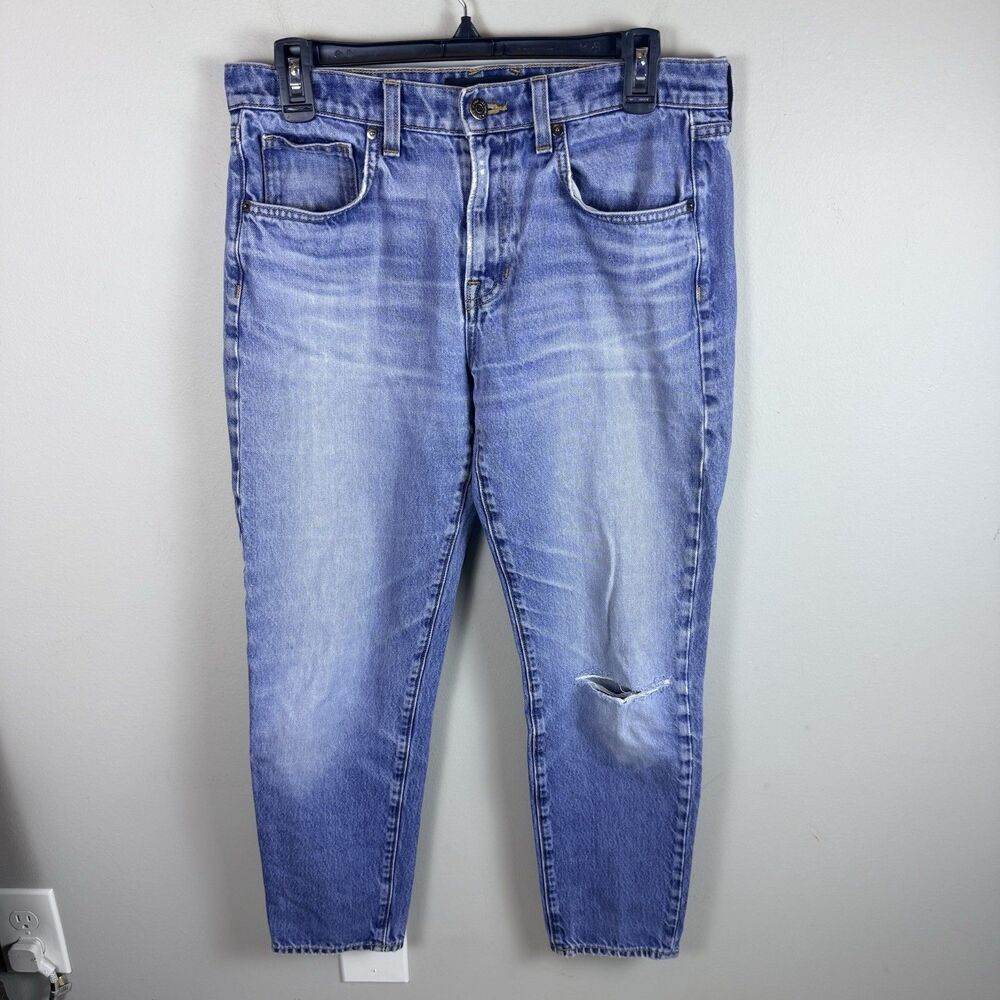 VERONICA BEARD Jeans Distressed Benzi Mid Rise Medium Wash Size 27 Ankle READ